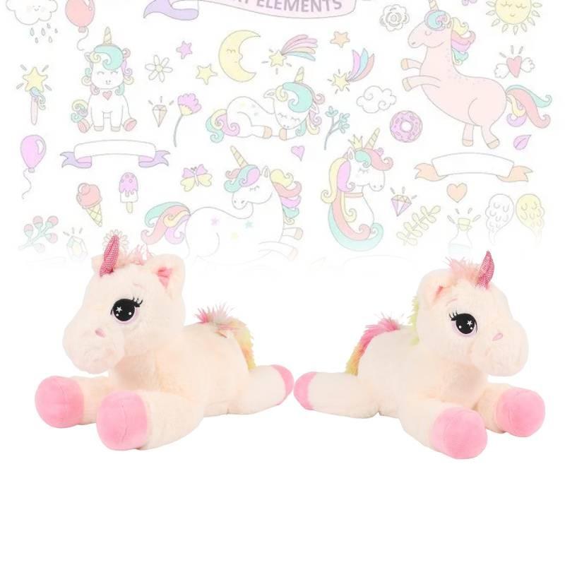 Rainbow Fur Unicorn Toys Cute Cartoon Girls Children Festivals Soothed Doll Gift