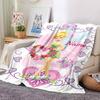 Custom Name Tinkerbell'S Magical Flight Flannel Blanket For Super Soft Cute Comfort Blanket For Travel Bedding Couch Sofa Blanket