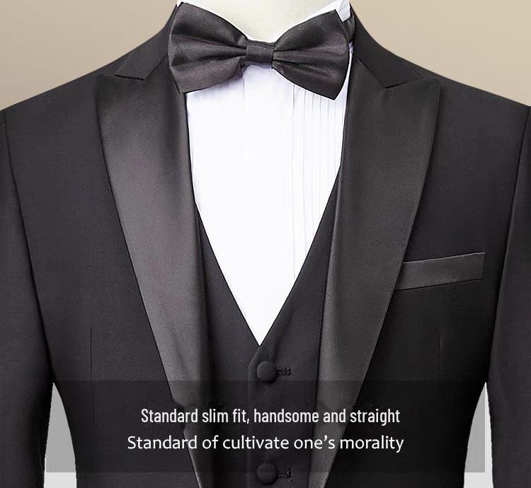 Pánský slim fit smokingový oblek na svatby a formální události