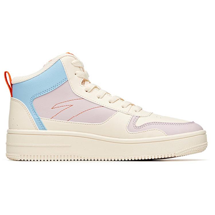 Anta Life Collection High top Skateboard Shoes Women's White Purple 922038010-4