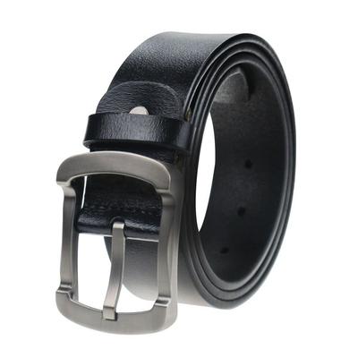 [maikun] Men's Leather Belt, Casual, Large Size, Stylish, Black, Father's Day, Christmas Gift, 115cm