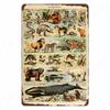 Dinosaur In the Bathroom Wall Art Print Fossil Vintage Metal Tin Sign Club Room Home Decor Animal Bones Poster Painting