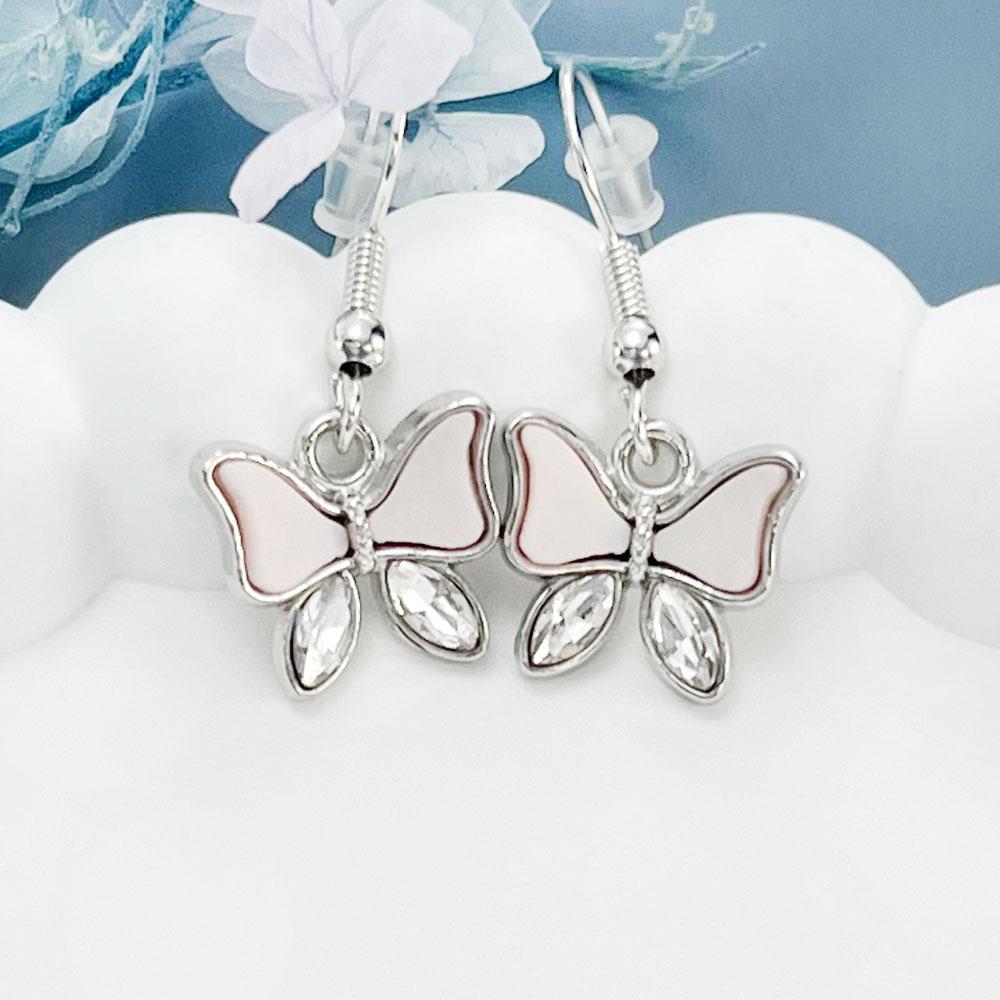 SIMJOO Colorful Butterfly Earrings for Women with Superior Sense of Simple Temperament Earrings