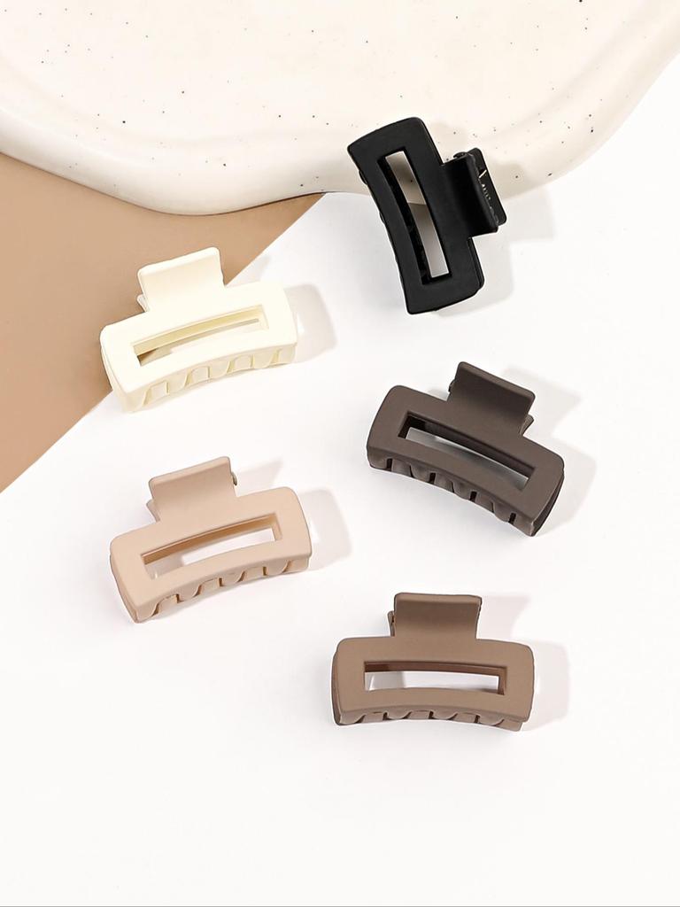 5er Pack Krallenklemmen Haarspangen für Frauen Mädchen Mittel Rechteckig 1,5 Zoll Kleine Haarspangen für Dünnes oder Mitteldickes Haar