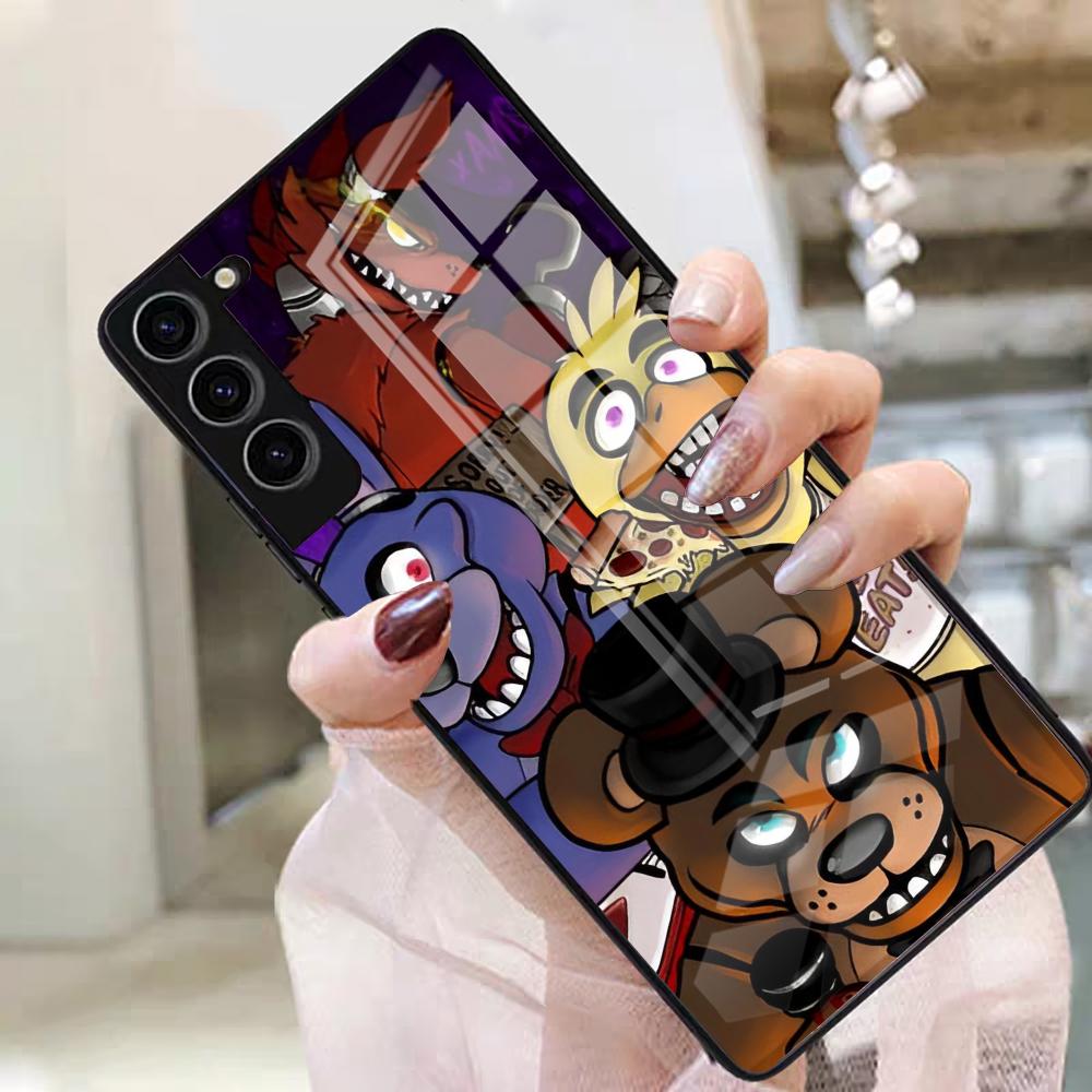 F-Fnaf F-Five Nights At Freddys Phone Case For Samsung S25 Edge Ultra S23 S22 S21 S20 Ultra Plus S24 Fe A54 A53 A25 Glass Cover