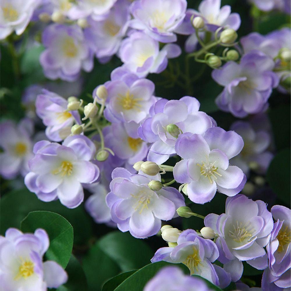 Lifelike Simulation Jasmine Long Stems Fake Flowers Artificial Silk Jasmine Flower  Home Office