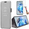 Protective Case for Xiaomi Redmi Note 12 Pro 5G - E.F.CONNECTION - Smart Case - Mirror Effect - Silver