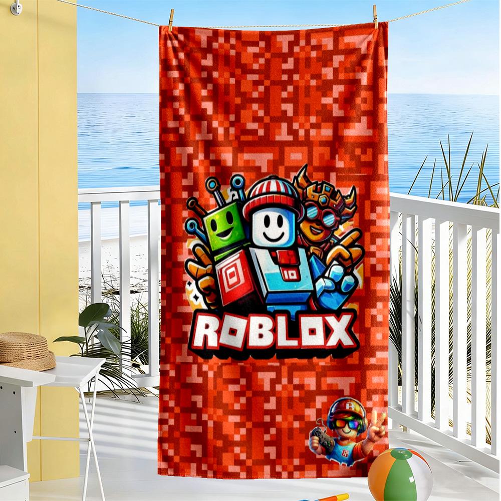 Roblox Ručník na pláž Super měkký Mikrovlákno Rychleschnoucí Tkanina Pohodlný Lehký Vhodný pro Sport, Cestování, Plavání, Jógu, Koupelnu, Pláž A Poo