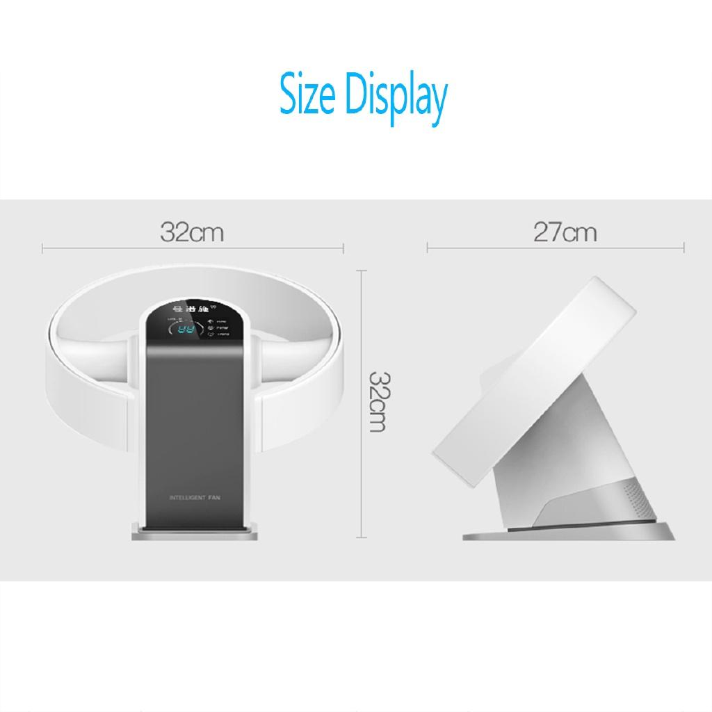 37W Electric Fan Mini Bladeless Air Conditioner Wall-Mounted Tabletop Cooling Remote Control Home Office