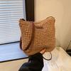 Bohemian Straw Beach Bags For Women High Capacity Handmade Shoulder Bag Casual Woven Totes Bag Shopping Clutch Handbag Purse