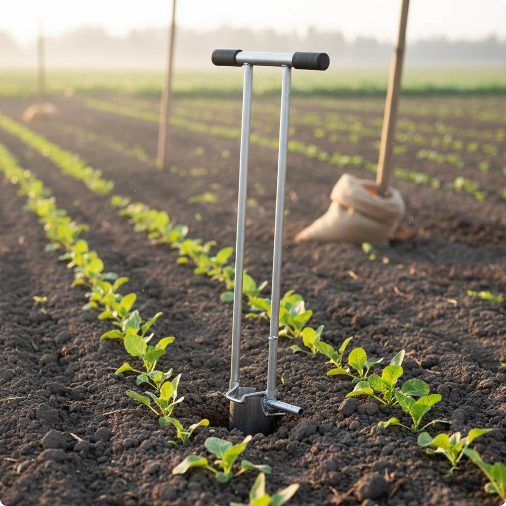 Vegetable Transplanting Tool Serrated Rim Standing Young Plant Transplanter