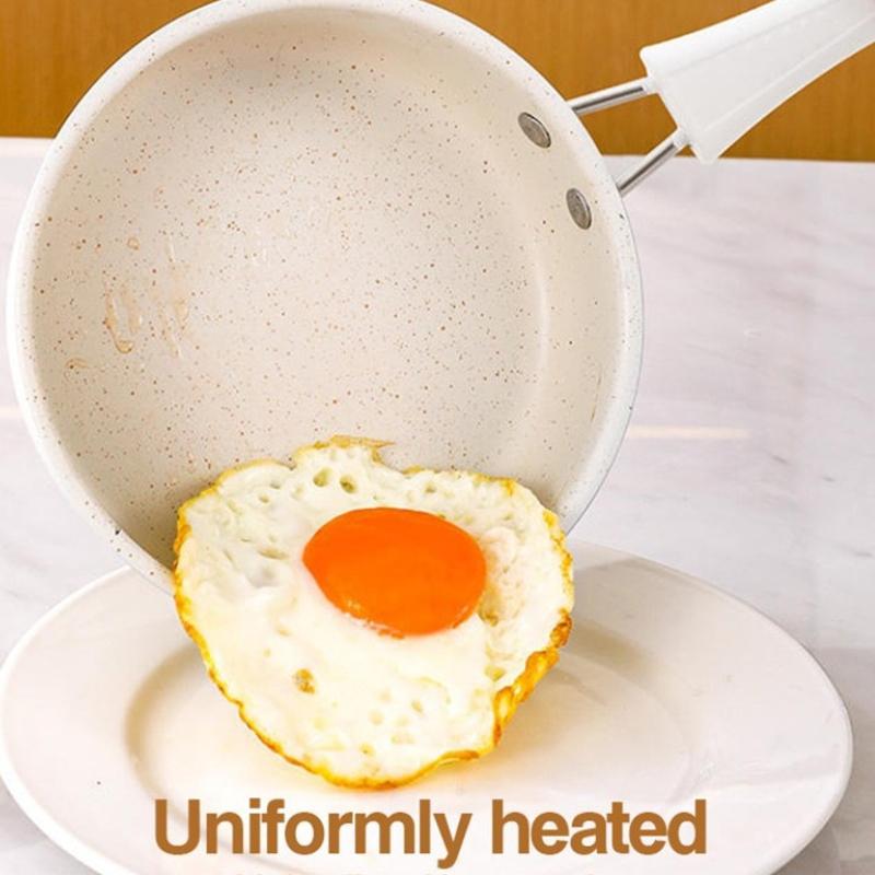 Mini Patelnia z Równomiernym Rozgrzewaniem Szybkie Nagrzewanie Powłoka Turmalinowa Patelnia do Omletów Wielofunkcyjna Pogrubiona Patelnia Nieprzywierająca 1 szt.