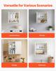Laundry Room Wall Cabinet, 2-Tier Wall Mounted Hanging Cabinet with Adjustable Shelf, 60 Cm Cupboard Storage with 2 Doors, for Kitchen, Bathroom,
