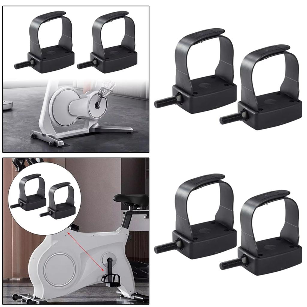 Indoor Exercise Bike Pedal with Straps 9/16inch 1/2inch Thread Stationary Recumbent Bike Pedals for Spin Bike Enduring