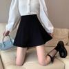 Women's Spring Summer Plus Size A-Line Short Umbrella Skirt Pleated Puffy Underlay Casual All-match Versatile Skirt-Trousers Academic Style