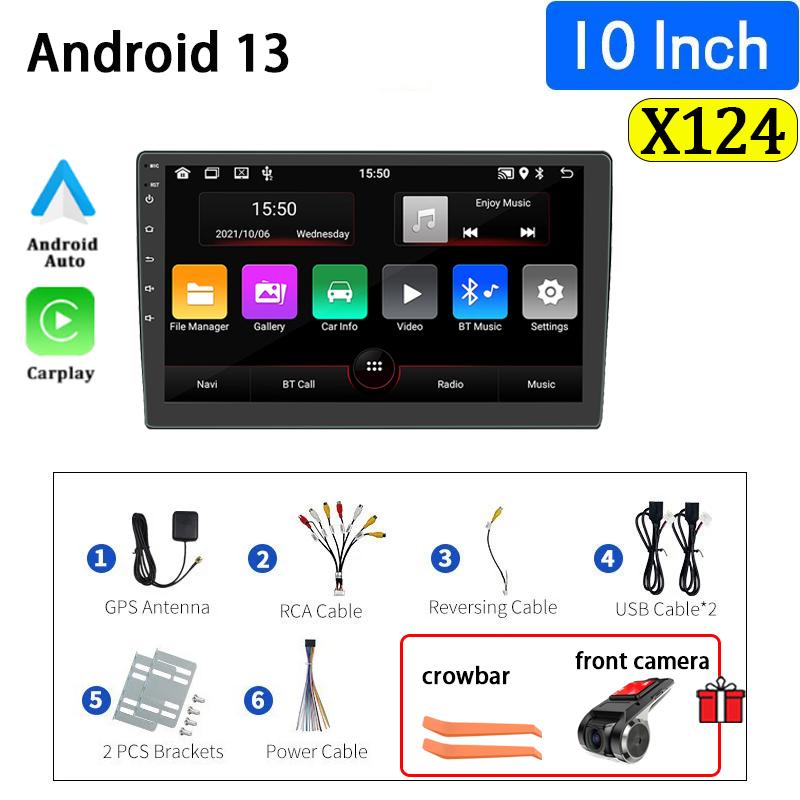 7/9/10Inch Car Radio Wireless Carplay Android Auto Stereo Receiver Car Multimedia Rear View Camera Android 13 Car Accessories