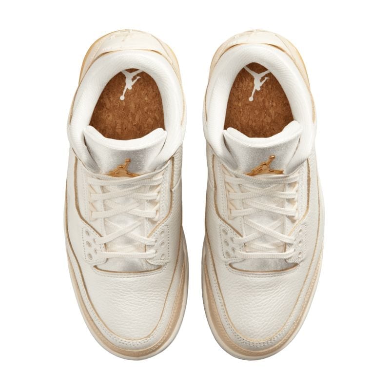 Jordan Air Jordan 3 Mid top Vintage Basketball Shoes Women's Ecru IB2255-100