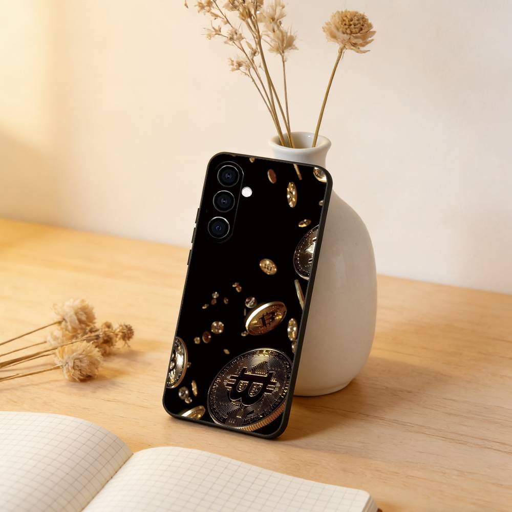 

B-Bitcoin Phone Case For Samsung Galaxy A73,A72,A71,A70,A53,A52,A51,Others Soft Black Cover Samsung a21s