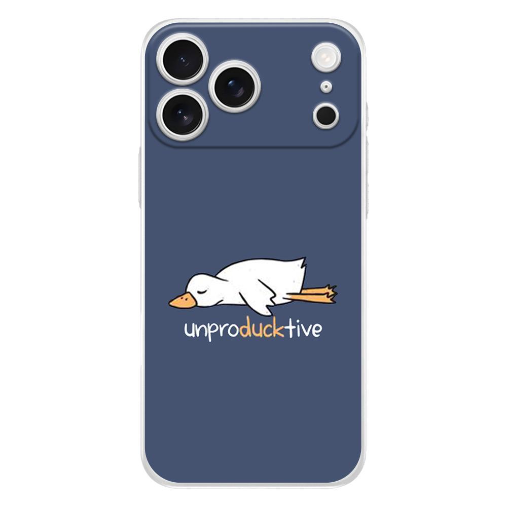 Soft Clear TPU Phone Case For iPhone 17 Air 16E 16 11 15 14 Pro MAX 12 13 7 8 Plus SE Easter Cover Protection Funny Duck