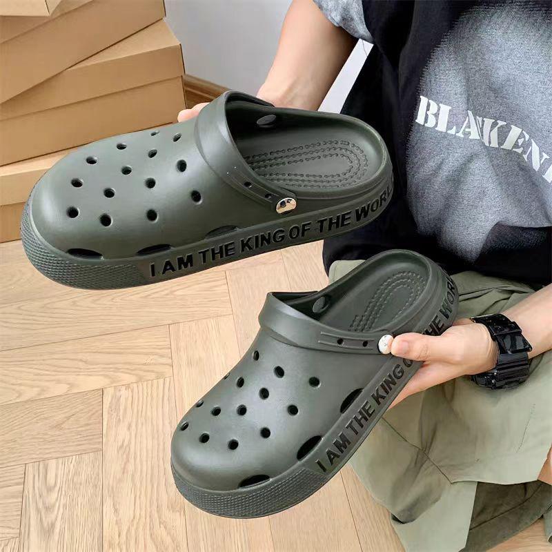 Eva Men's Summer Outdoor Height-Boosting Non-Slip Soft Sole Dual-Purpose Driving Sandals