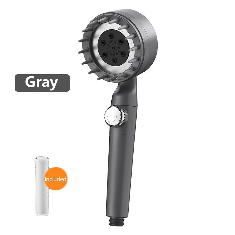 Universal Pressurized Water Saving Shower Spreader Handheld Shower Water Head With Filter Cotton Core 3 Mode Bathroom Accessories