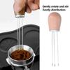 304 Stainless Steel Needles Coffee Powder Distributor Arc Design Coffee Leveler Tool  For Barista