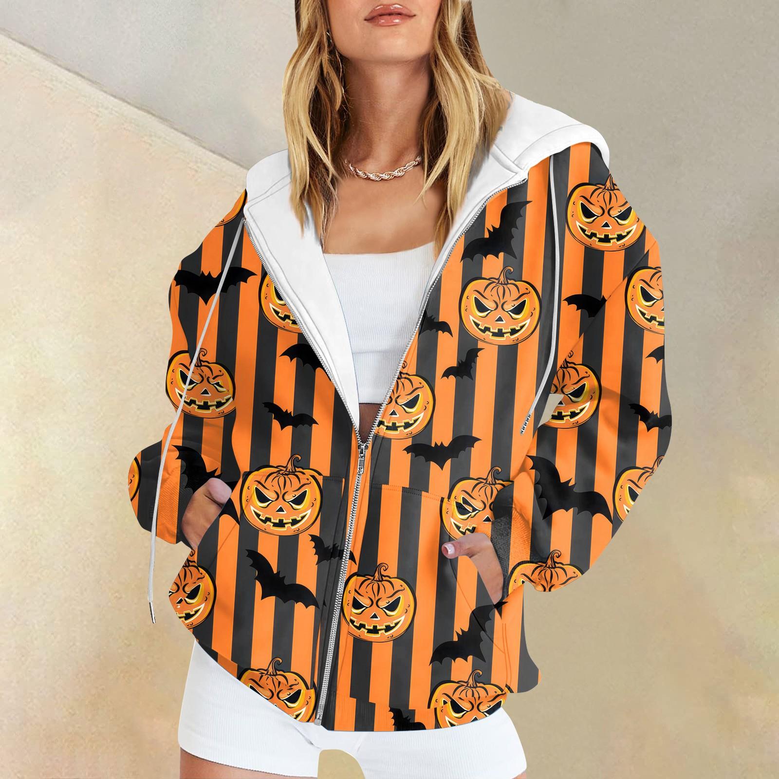 

Жіночі повсякденні модні друковані пуловери з довгими рукавами, толстовки, світшоти на блискавці, пальто L шафрановий