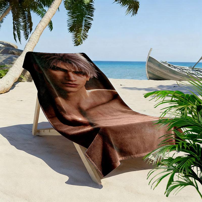 Love and Deepspace Sylus Print Beach Towel, Large Soft Quick Dry Towel for Beach Camping Swimming