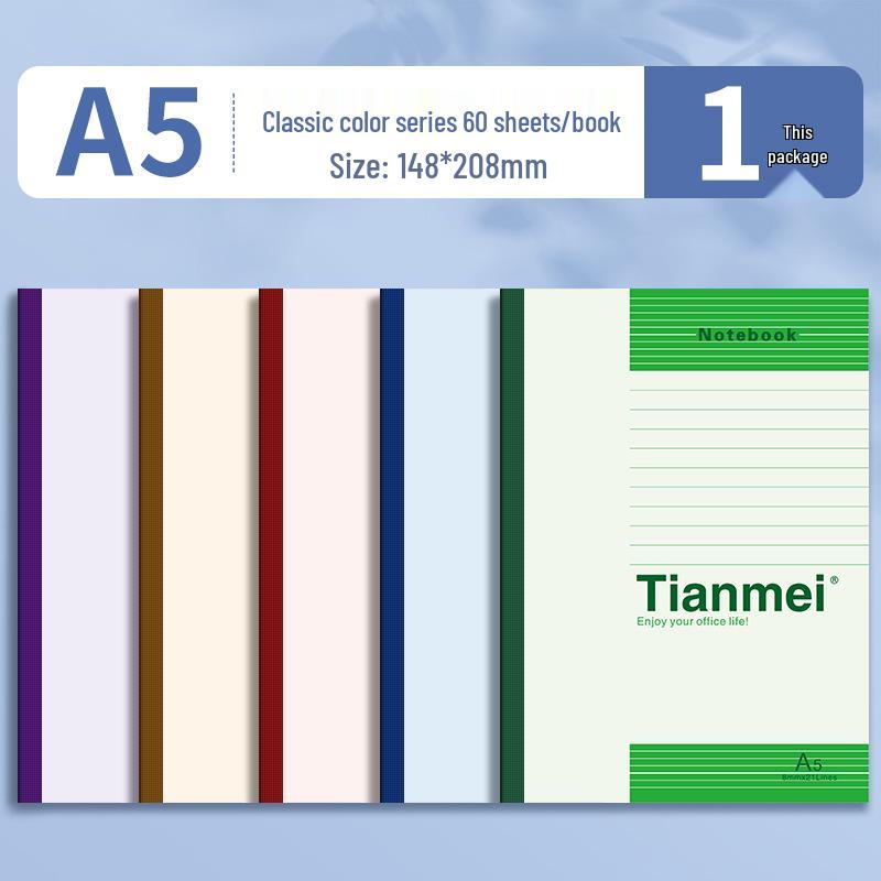 A4 Soft Cover Notebook, B5 Homework Book, A5 Office Notebook - Ideal for Students and Office Use