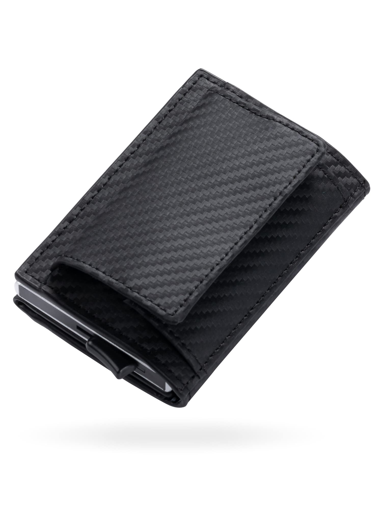 

Мини-кошелек для монет с защитой от скимминга [Mura] Tri-Fold Wallet, Wallet, Wallet, Mens, Leather, (Черный углерод)