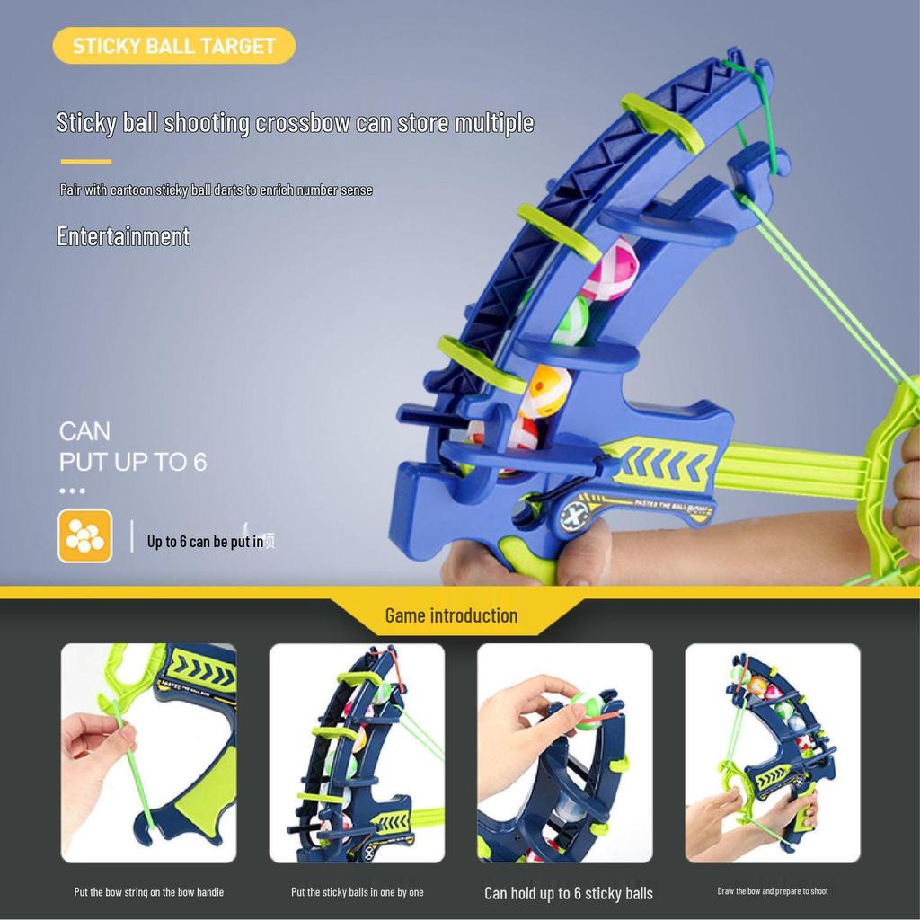 Kids' Suction Cup Bow & Arrow Dartboard Set with Sticky Balls for Outdoor Play