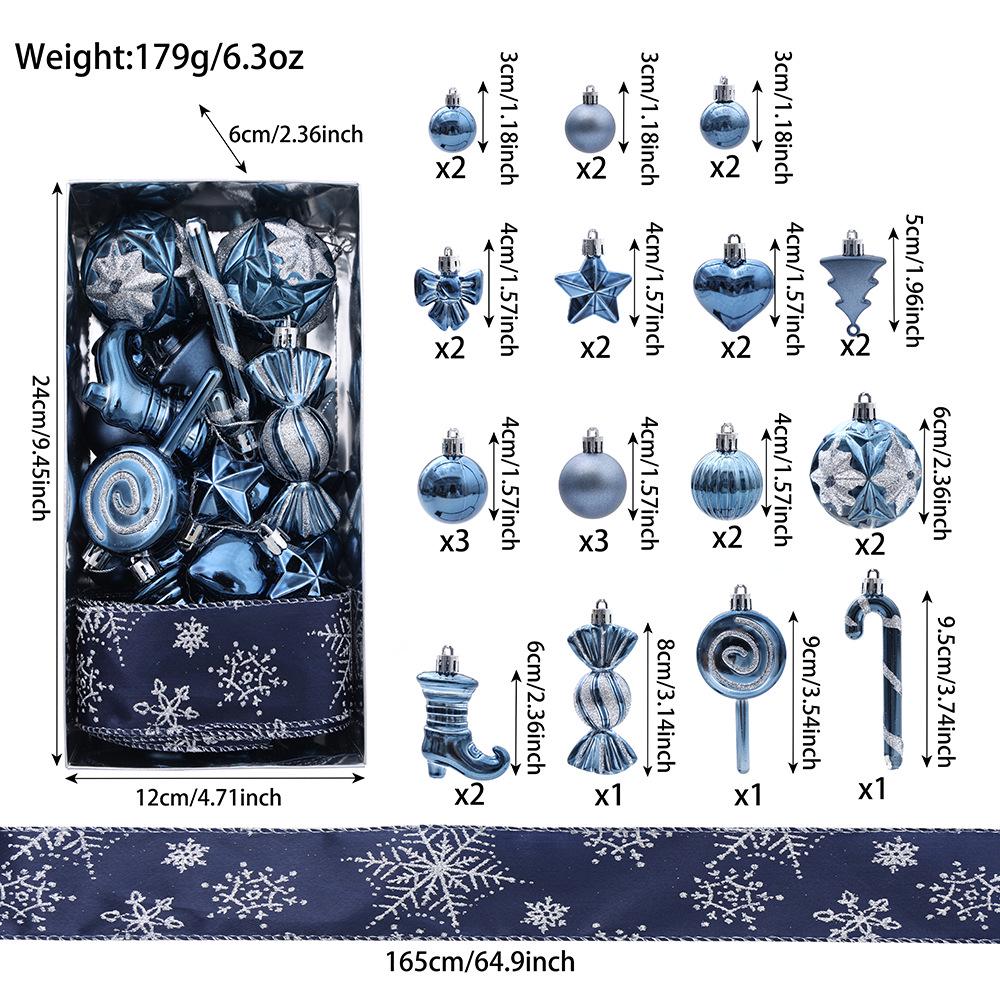 Christmas Tree Ornaments Set: Candy & Ball Decorations