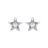 Earrings - LUXENTER - Faria - Rhodium-plated Silver - Diameter 6 Mm - Cubic Zirconia