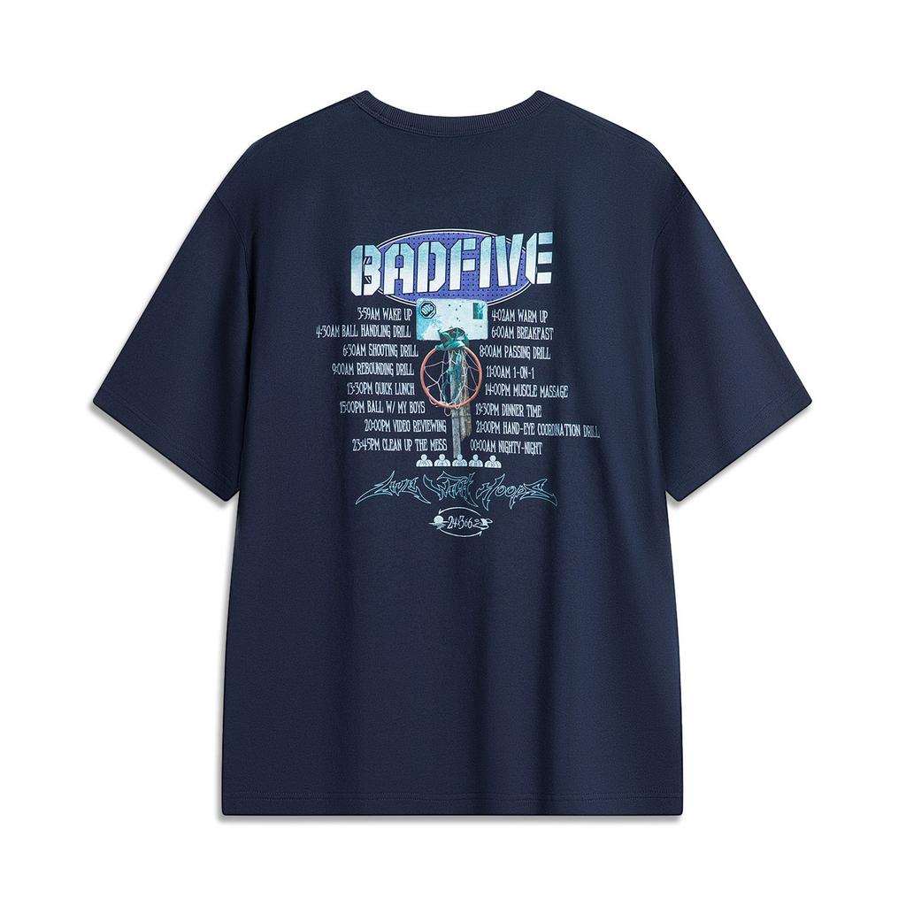 Li Ning T Shirt Men's Dark Marine Blue AHSU149-6