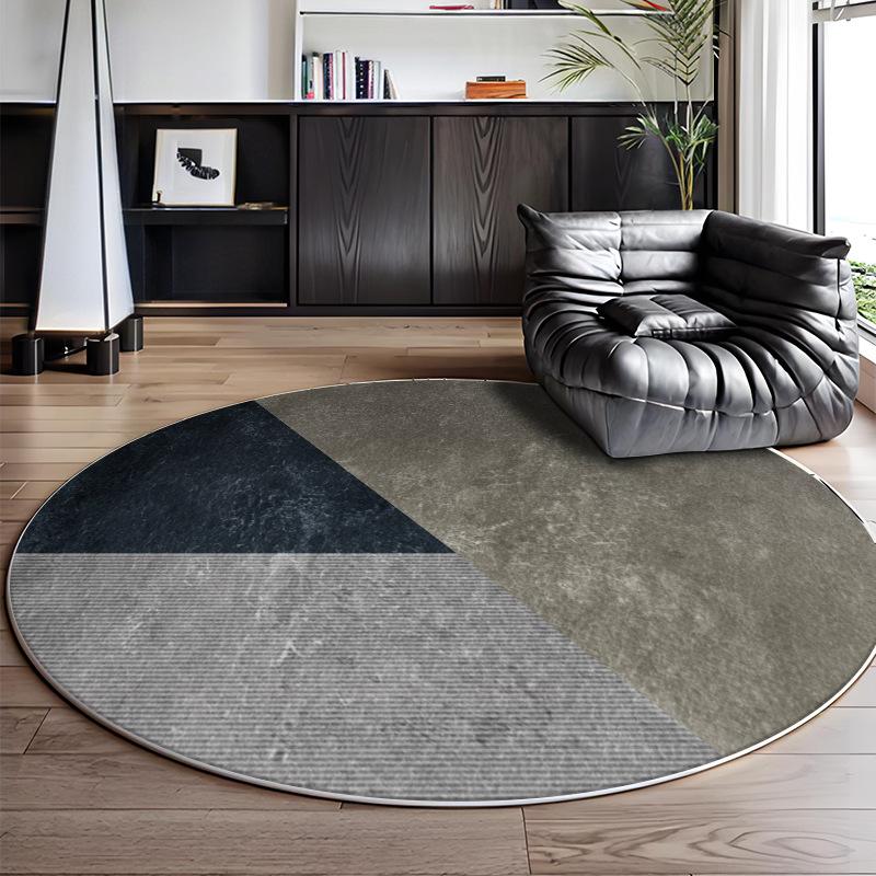 Modern Geometric Circular Carpet Luxury Office Chair Floor Mat for Spacious Living Room Sofa Carpet Home Decoration