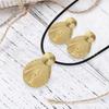 Wind New Geometric Splicing Shell Stud Earrings Necklace Jewelry Set Fashionable Simple Design Versatile Woman