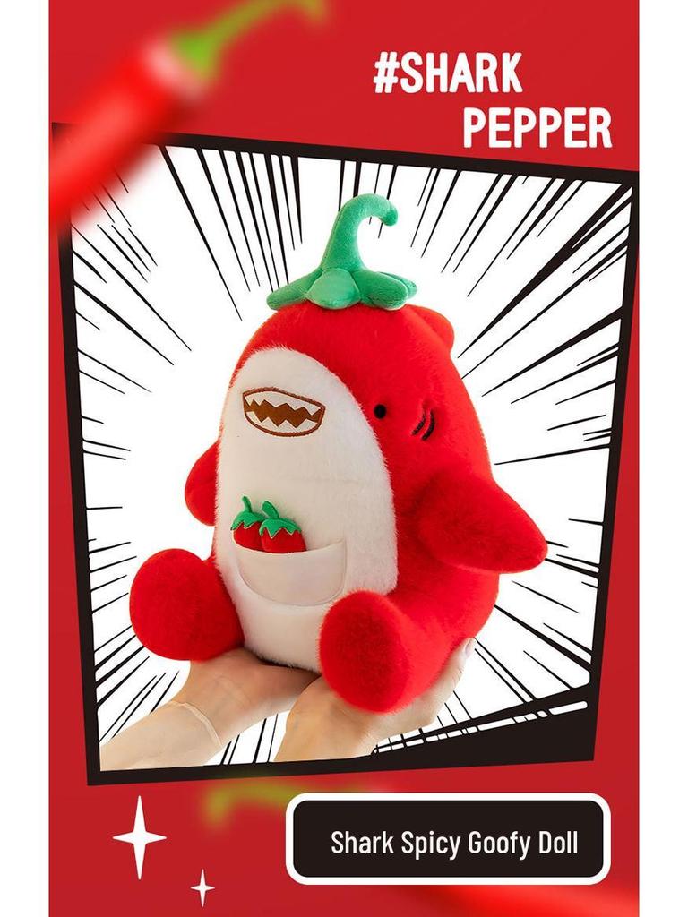 Pernă de pluș Rechin și Ridiche: Păpușă drăguță morcov și iepuraș alb îmbrățișată