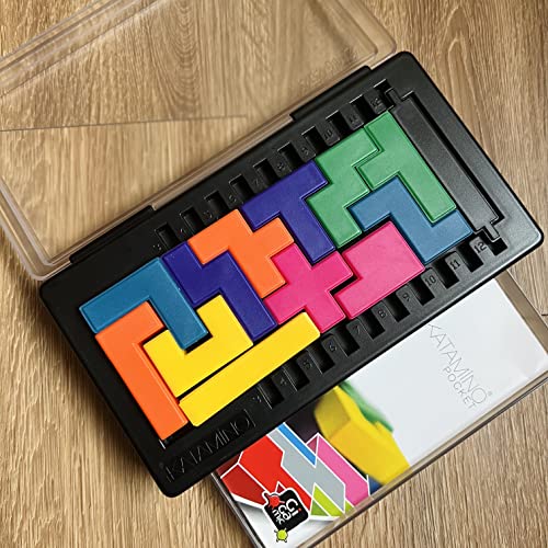 GIGAMIC KATAMINO Pocket [Official Japanese Distributor] Puzzle Game, Tabletop Game, Educational Toy, Brain Training for Kids, France