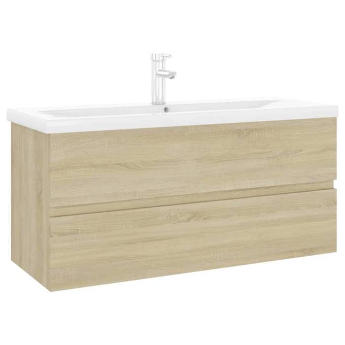 VidaXL Armoire d'Evier avec Lavabo Intégré Placard de Salle de Bain Meuble de Rangement Armoire de Rangement Toilette 3071660