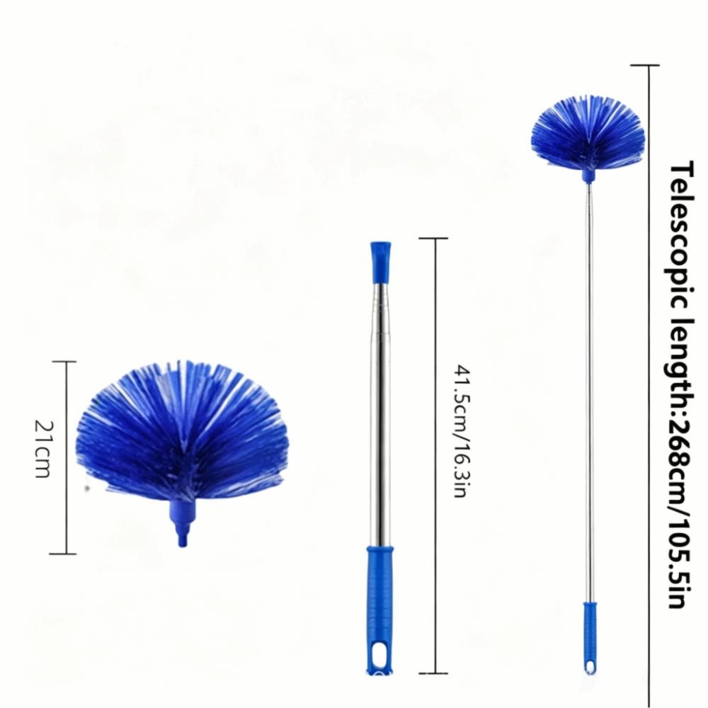 Dense Bristles Cobweb Duster Telescopic Handle Ceiling Duster Spider Web Brush Ceiling Cleaning