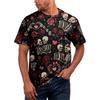 Halloween All Over Print T Shirt , Cute Pumpkin Graphic Tee for Women Men