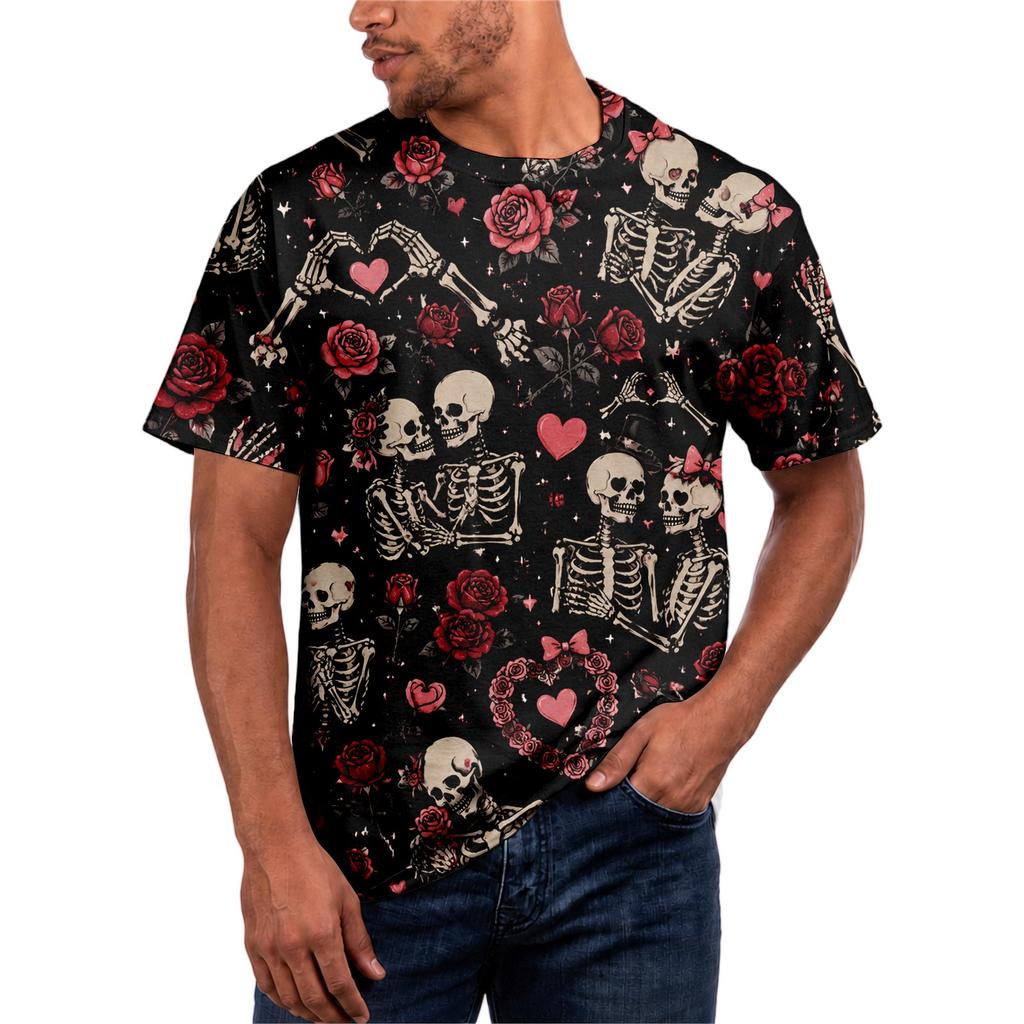 Halloween All Over Print T Shirt , Cute Pumpkin Graphic Tee for Women Men