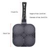 4 Hole Frying Pan 4 Hole Frying Pan Non Stick Heat Resisting Omelet Pan for Pancakes Burgers Kitchen Accessory Black Omelet Pan