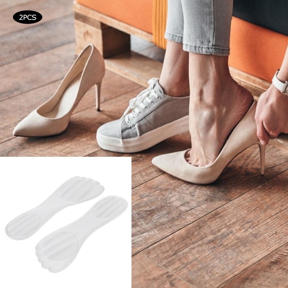 2 Perechi Tampoane 3/4 Picior Silicon Transparent Masaj Anti Șoc Tampoane Pantofi pentru Tocuri Înalte