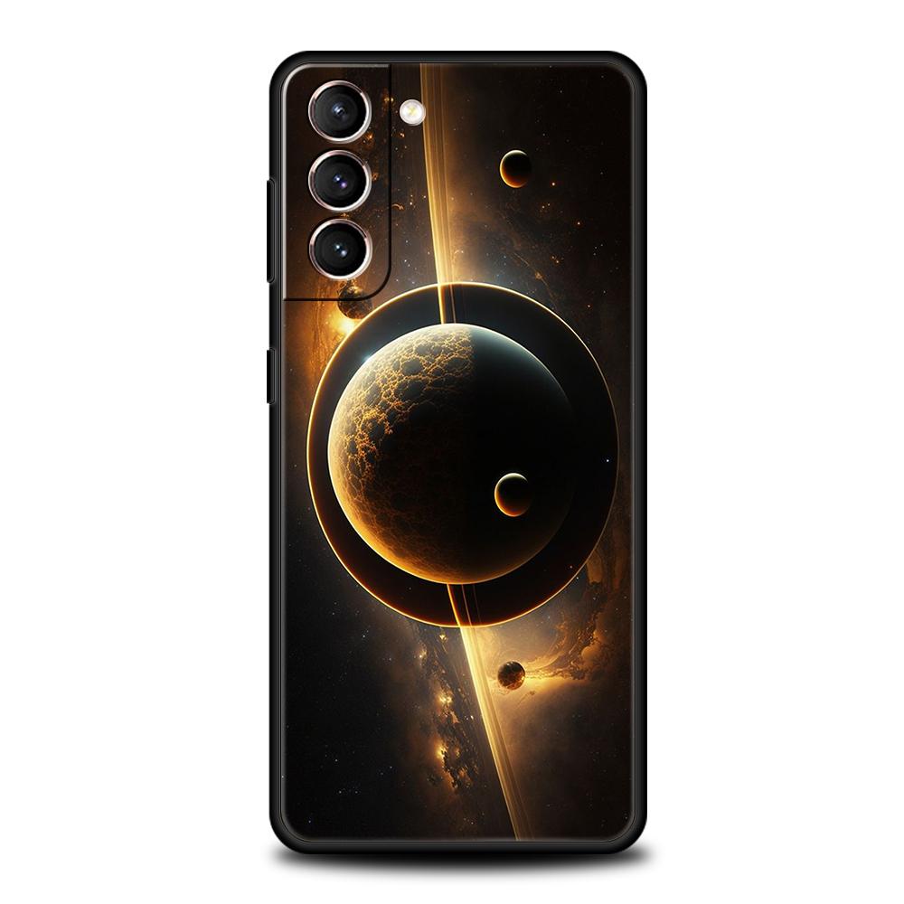 Schöne Planeten Sterne Hülle für Samsung Galaxy S24 S23 S22 S20 S21 FE Ultra S24 S23 S10 S10E S9 S8 Plus 5G Silikon Handyhülle