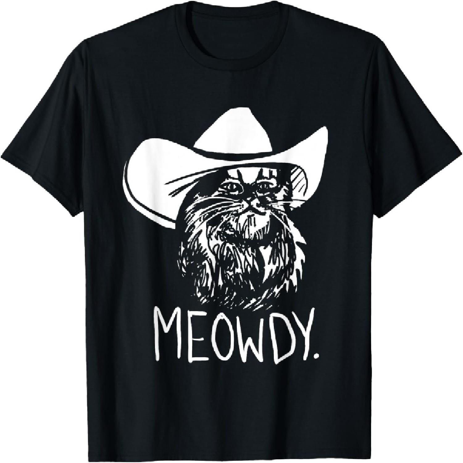 Meowdy Texas Cat Meme Men Women Girls Kids T-Shirt S