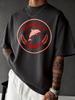 Unisex Black Tee Honolulu Hawaii Est 1850 Dolphin Wreath Circle Logo Retro Print Crew Neck Loose Casual Male Short Sleeve Tops