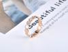 JeeMango New Titanium Stainless Steel Fine  White Shell Rings Bridal Wedding Geometric Ring Jewelry For Women Girls JR19113
