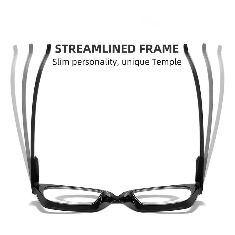 2026 3PCS Fashionable large frame anti-blue light reading glasses for high definition old age vision, spring leg reading