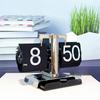 MiaoKe Retro Automatic Walnut Flip Clock: Simple Desktop Decor